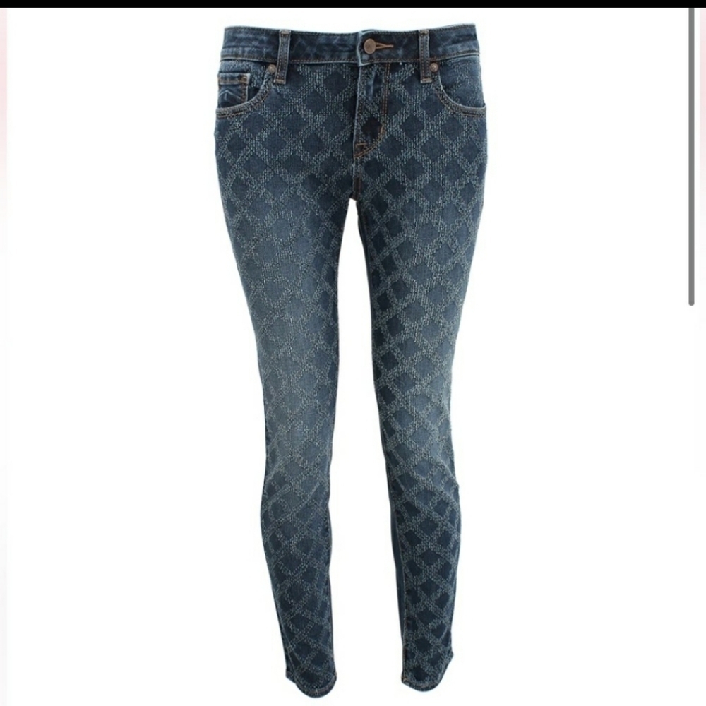 D-ID Dark Aged Florence Ankle skinny Denim Jean Size 26